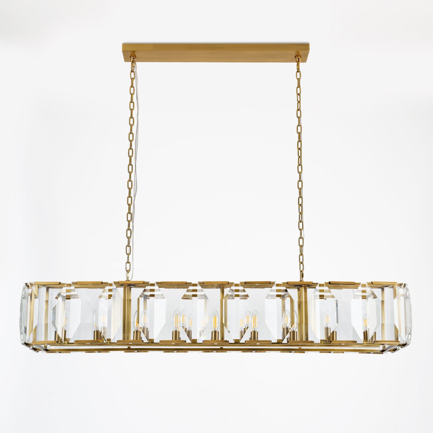 Harllow Multi Crystal Rectangular Chandelier 42“ 54” 62“ 74”