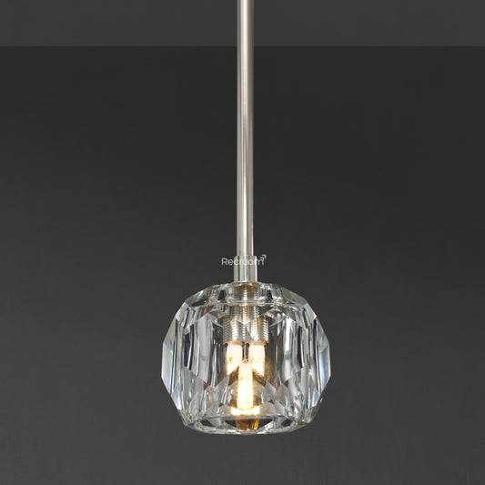 Boulew Crystal Glass Rod Pendant 5"