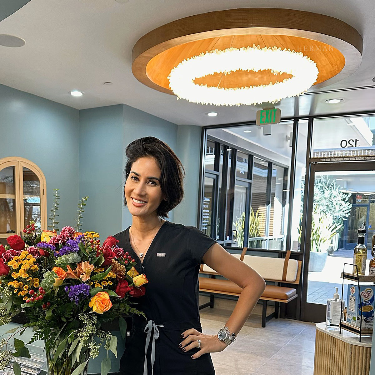 Cervine Round Clear Geode Quartz Crystal Ring Chandelier 24"