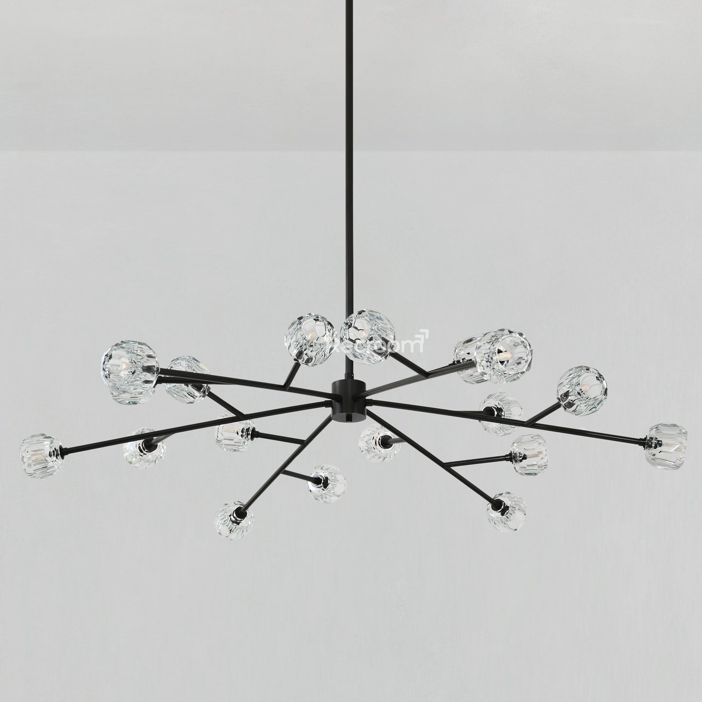 Boulew Crystal Glass Round Chandelier 60"