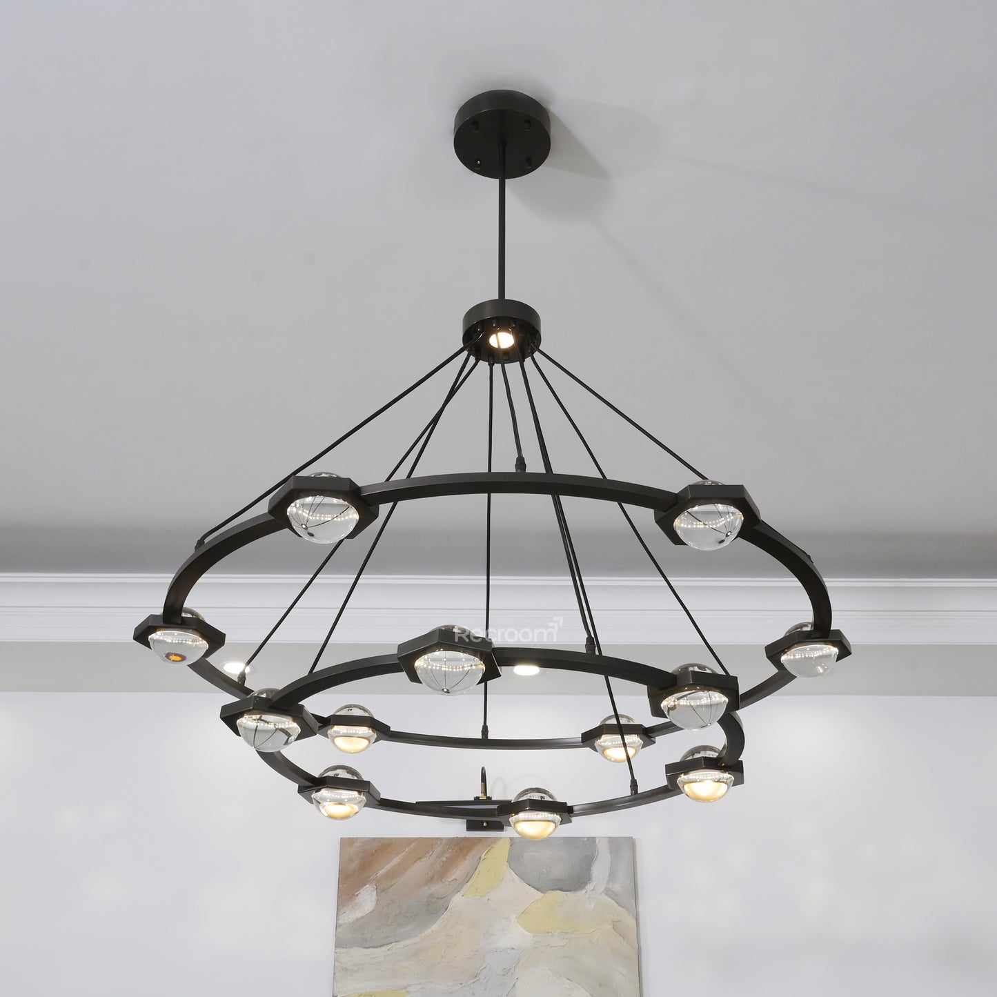 Eclitant Two-Tier Round Chandelier 60"