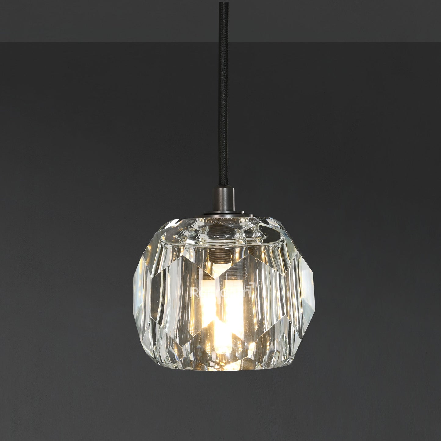 Boulew Crystal Glass Cord Pendant 5"