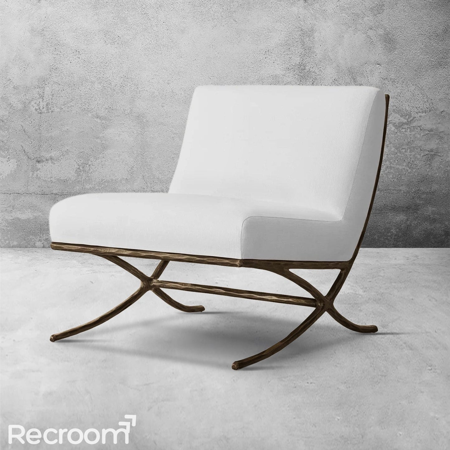 Thaddeo X-base Leather Slipper Chair