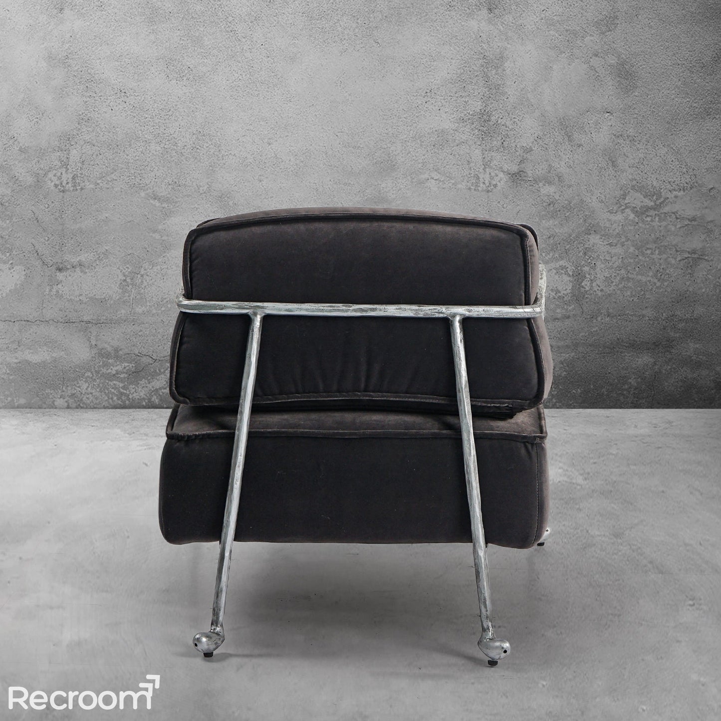 Thaddeo Gray Velvet Armchair