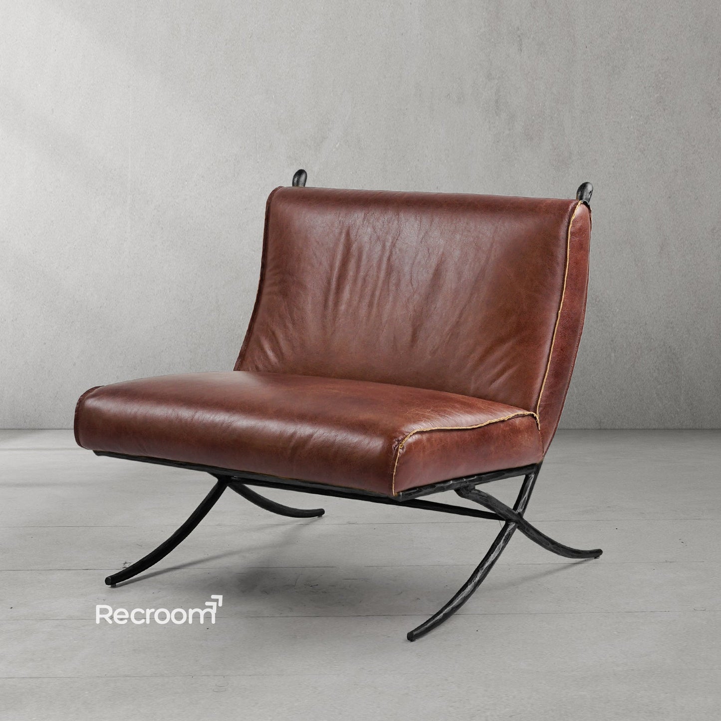 Thaddeo Vintage Leather Lounge Chair