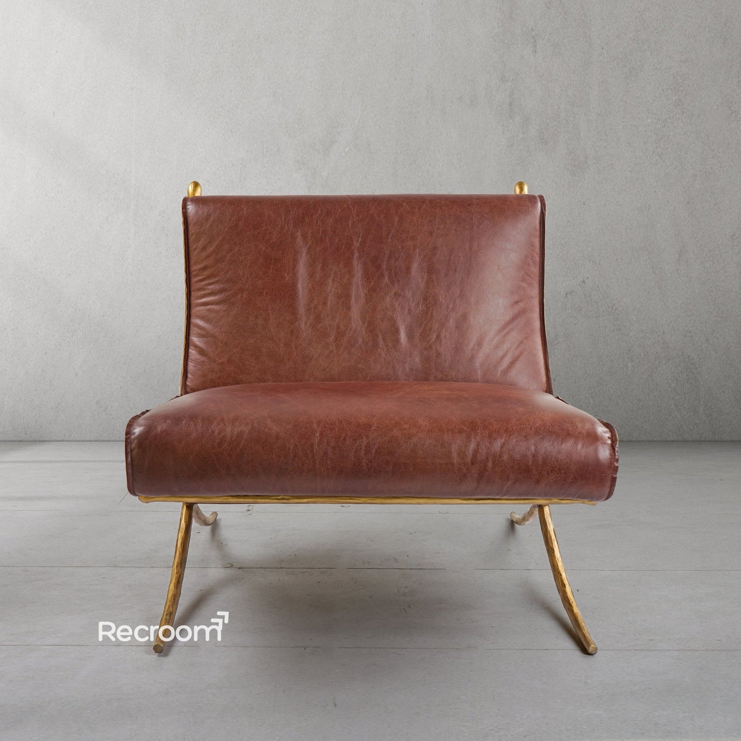 Thaddeo Vintage Leather Lounge Chair
