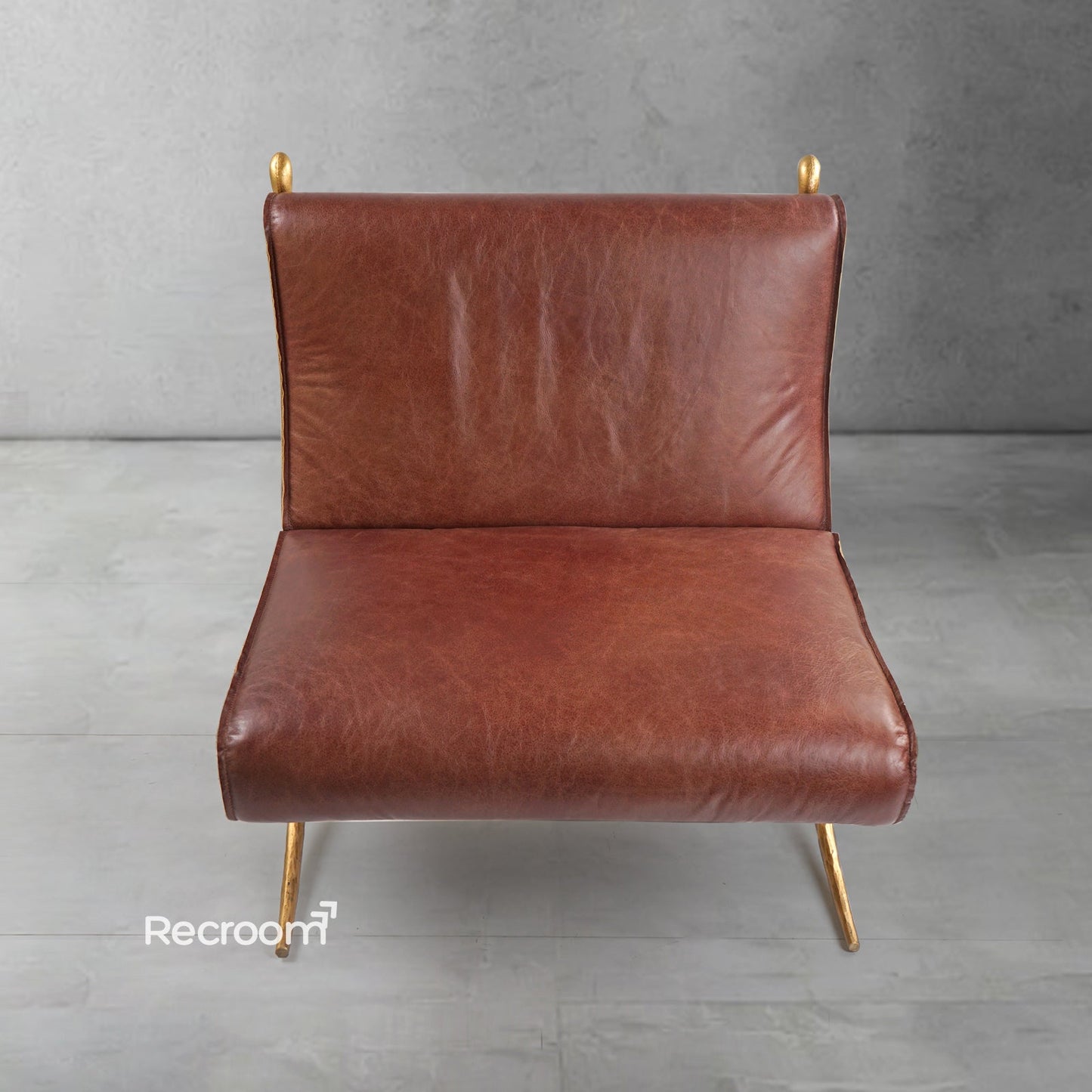 Thaddeo Vintage Leather Lounge Chair