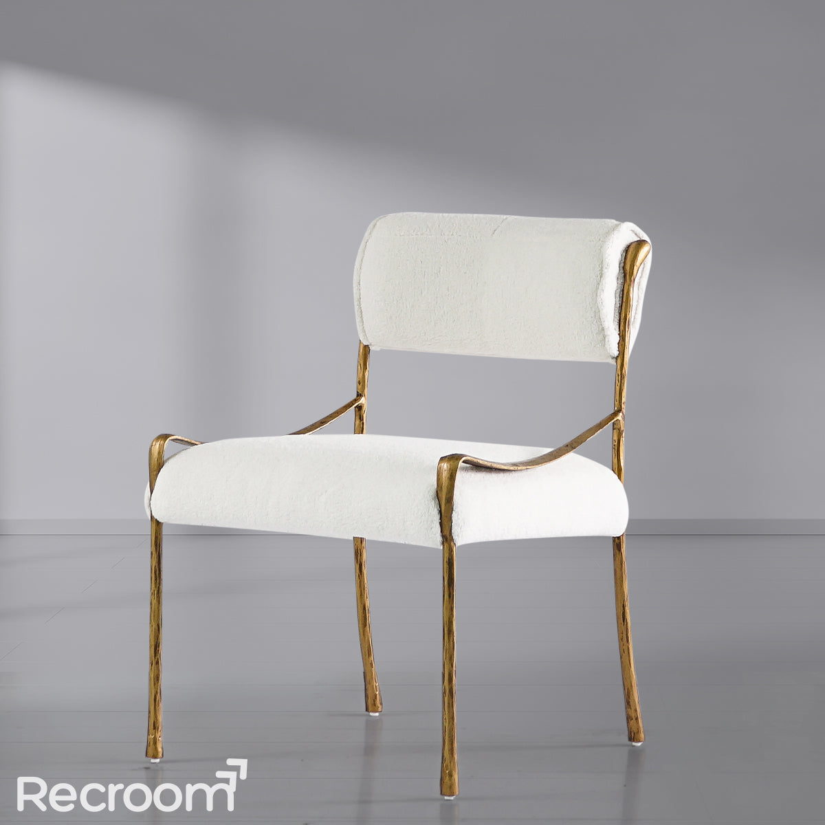 Thaddeo Retro Copper Iron Frame Armless Dining Chair