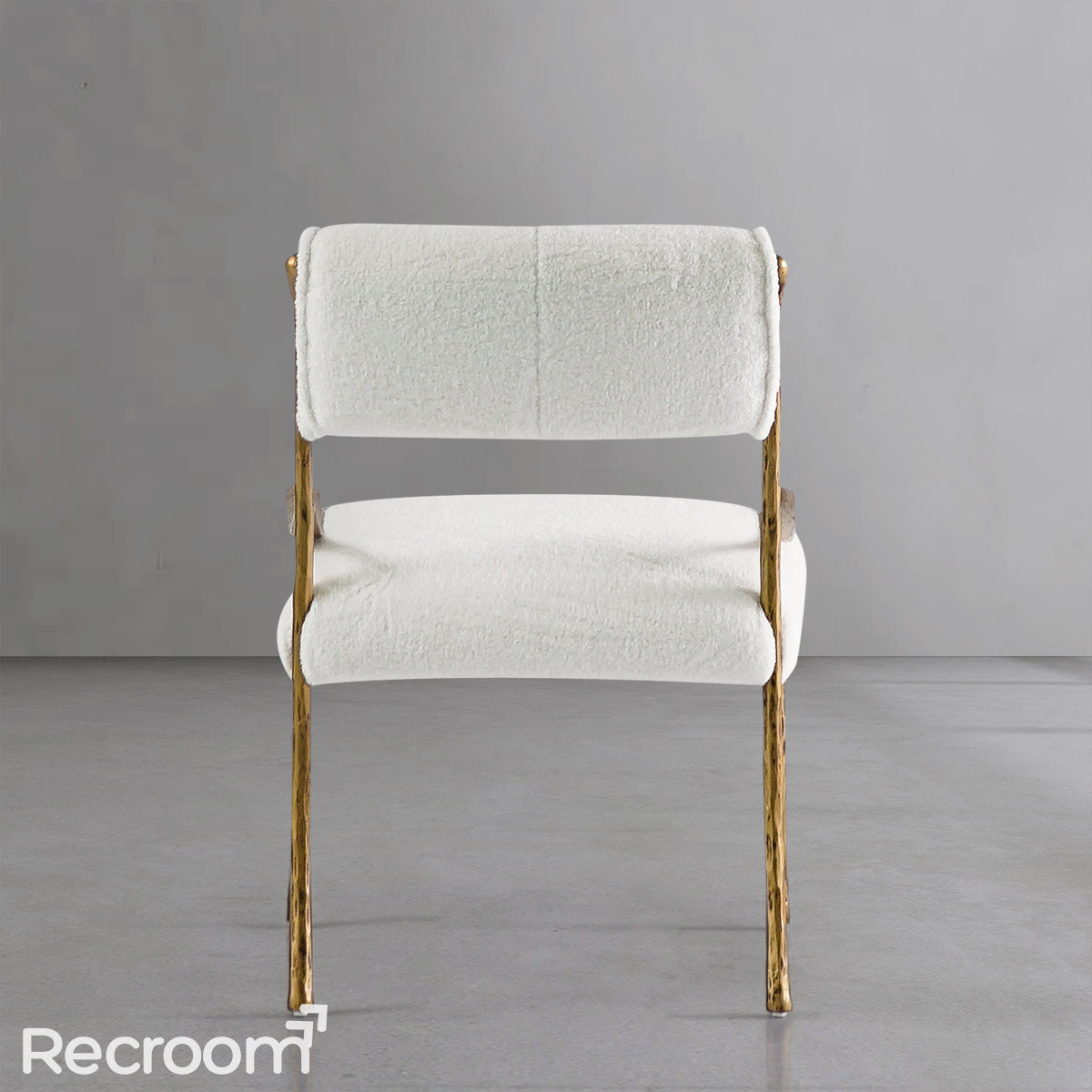 Thaddeo Retro Copper Iron Frame Armless Dining Chair