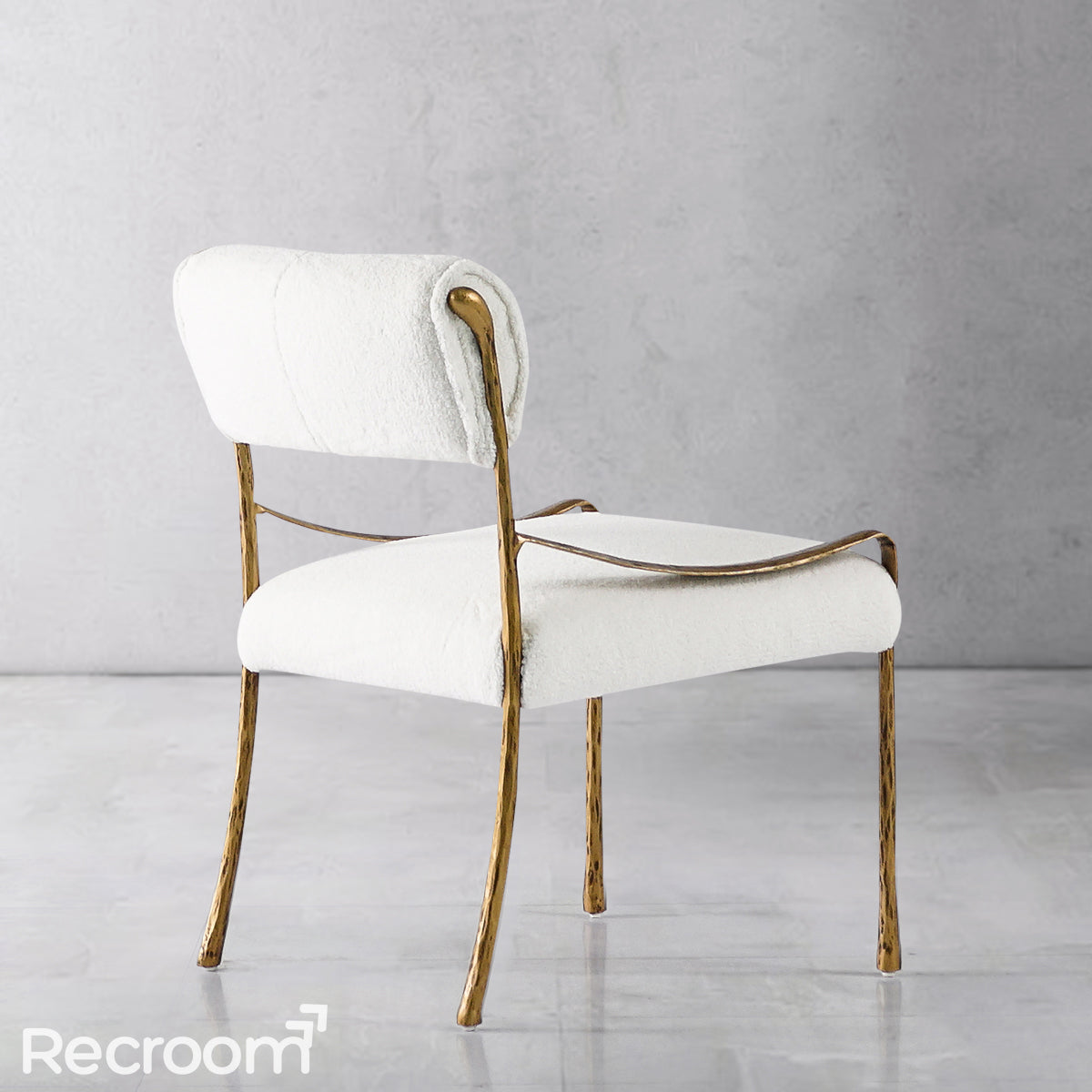 Thaddeo Retro Copper Iron Frame Armless Dining Chair