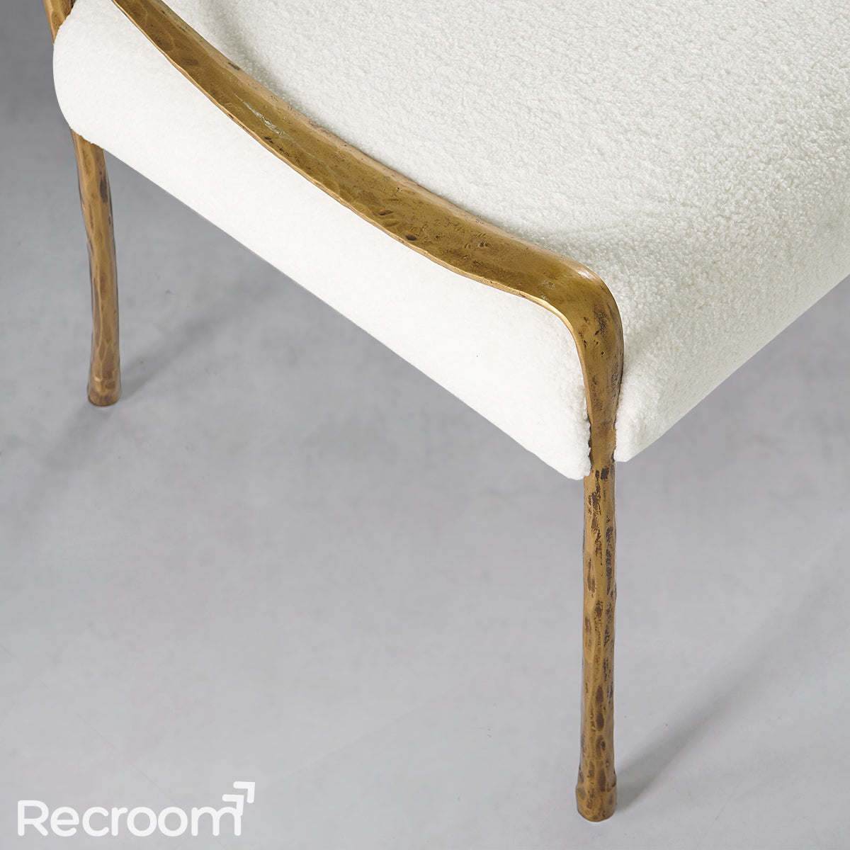 Thaddeo Retro Copper Iron Frame Armless Dining Chair