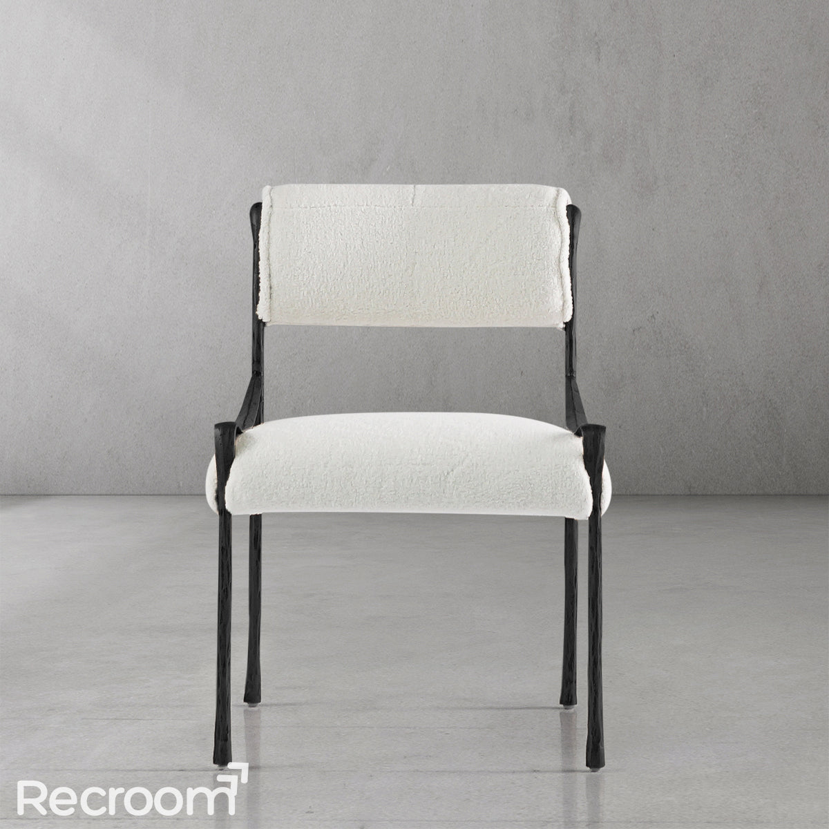 Thaddeo Retro Copper Iron Frame Armless Dining Chair