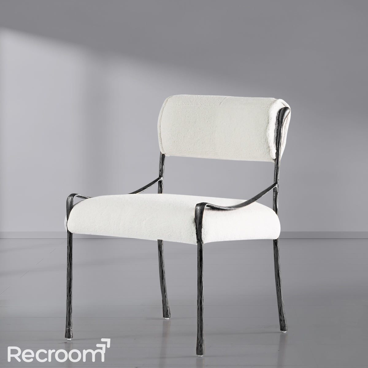 Thaddeo Retro Copper Iron Frame Armless Dining Chair