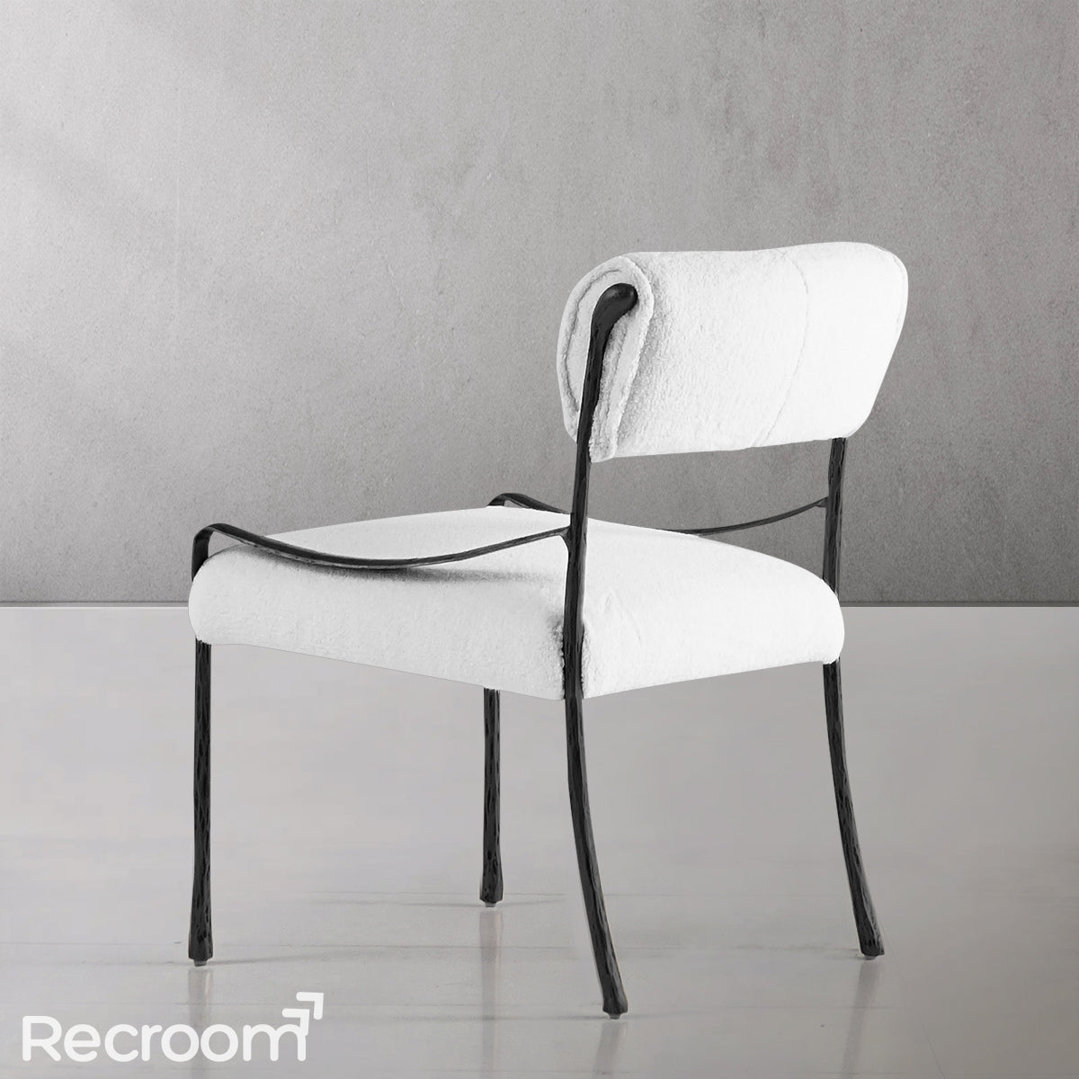 Thaddeo Retro Copper Iron Frame Armless Dining Chair