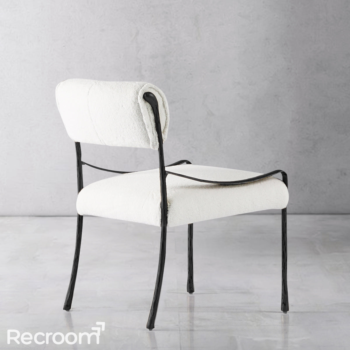 Thaddeo Retro Copper Iron Frame Armless Dining Chair