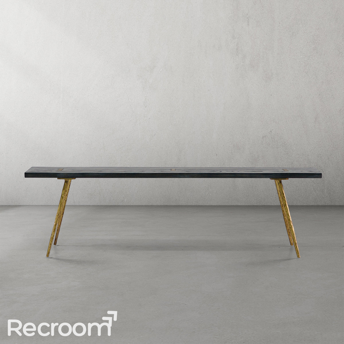 Thaddeo Vintage Style Metal Frame Dining Table