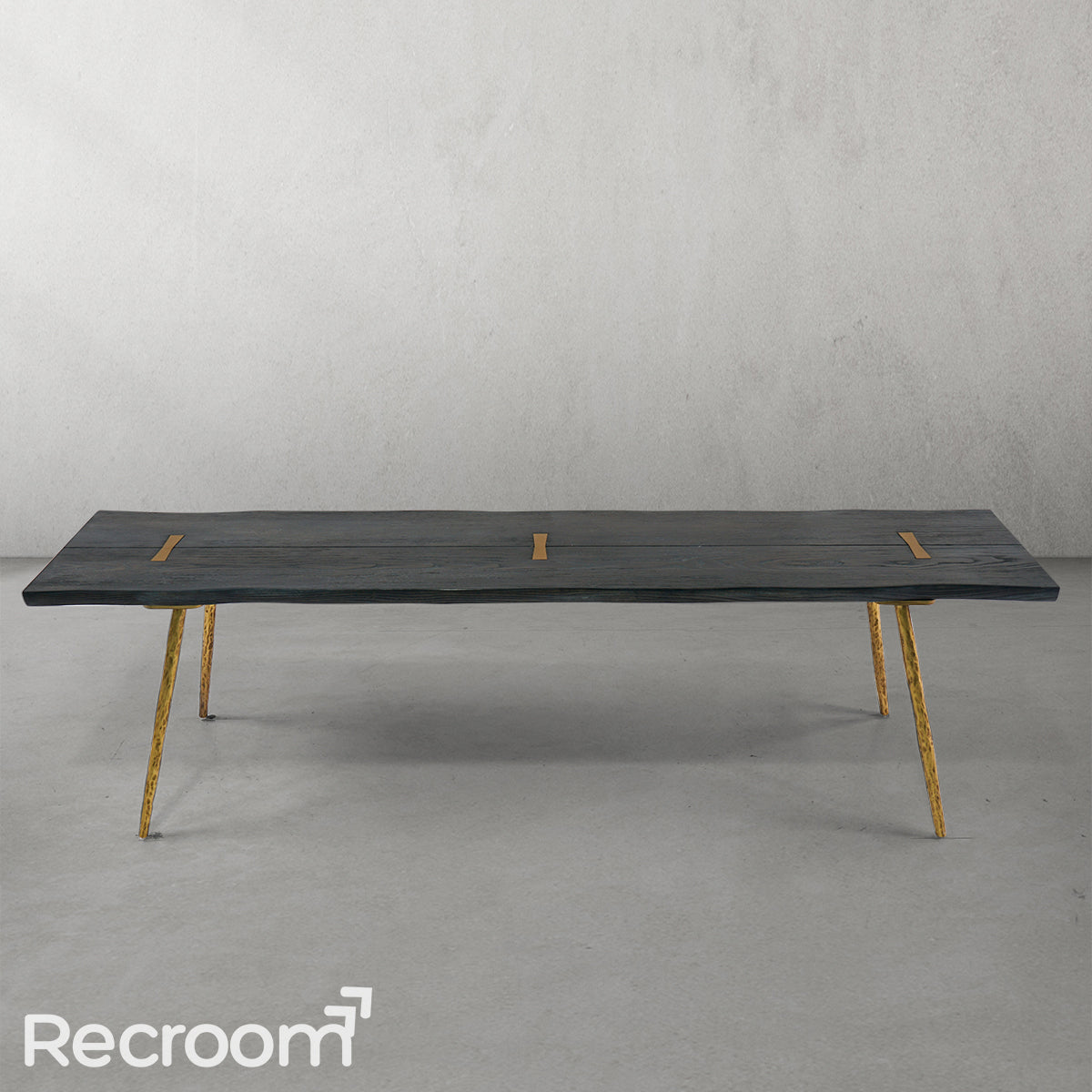 Thaddeo Vintage Style Metal Frame Dining Table