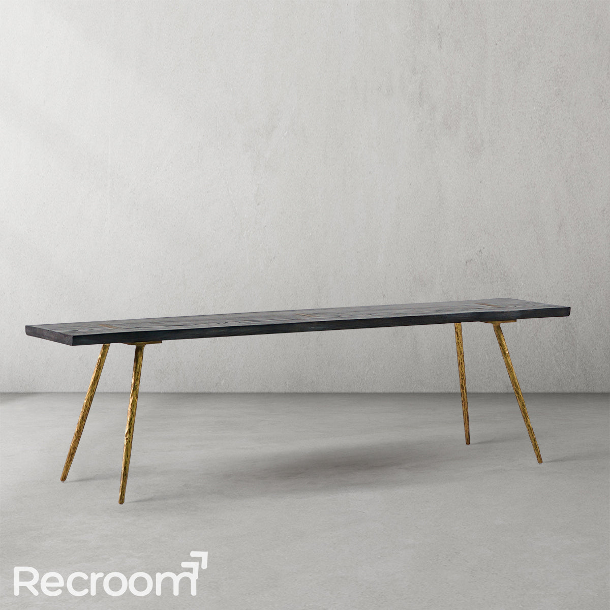 Thaddeo Vintage Style Metal Frame Dining Table