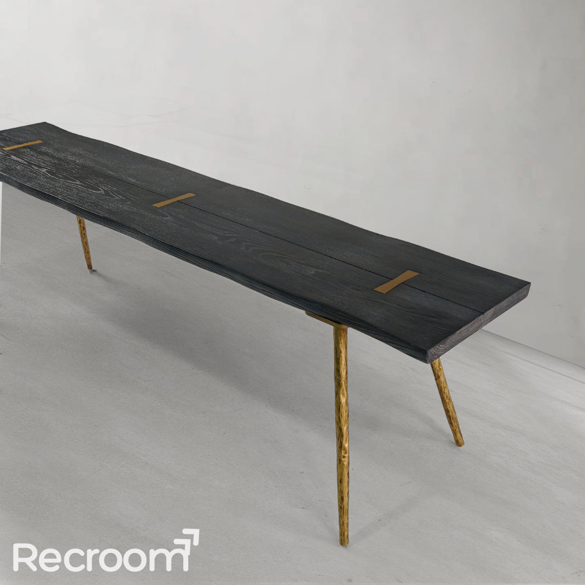 Thaddeo Vintage Style Metal Frame Dining Table