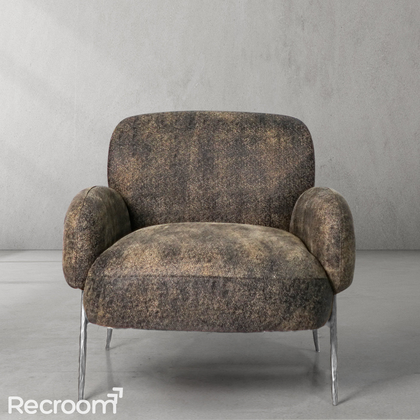 Thaddeo Vintage Pearl Grain Cowhide Lounge Chair