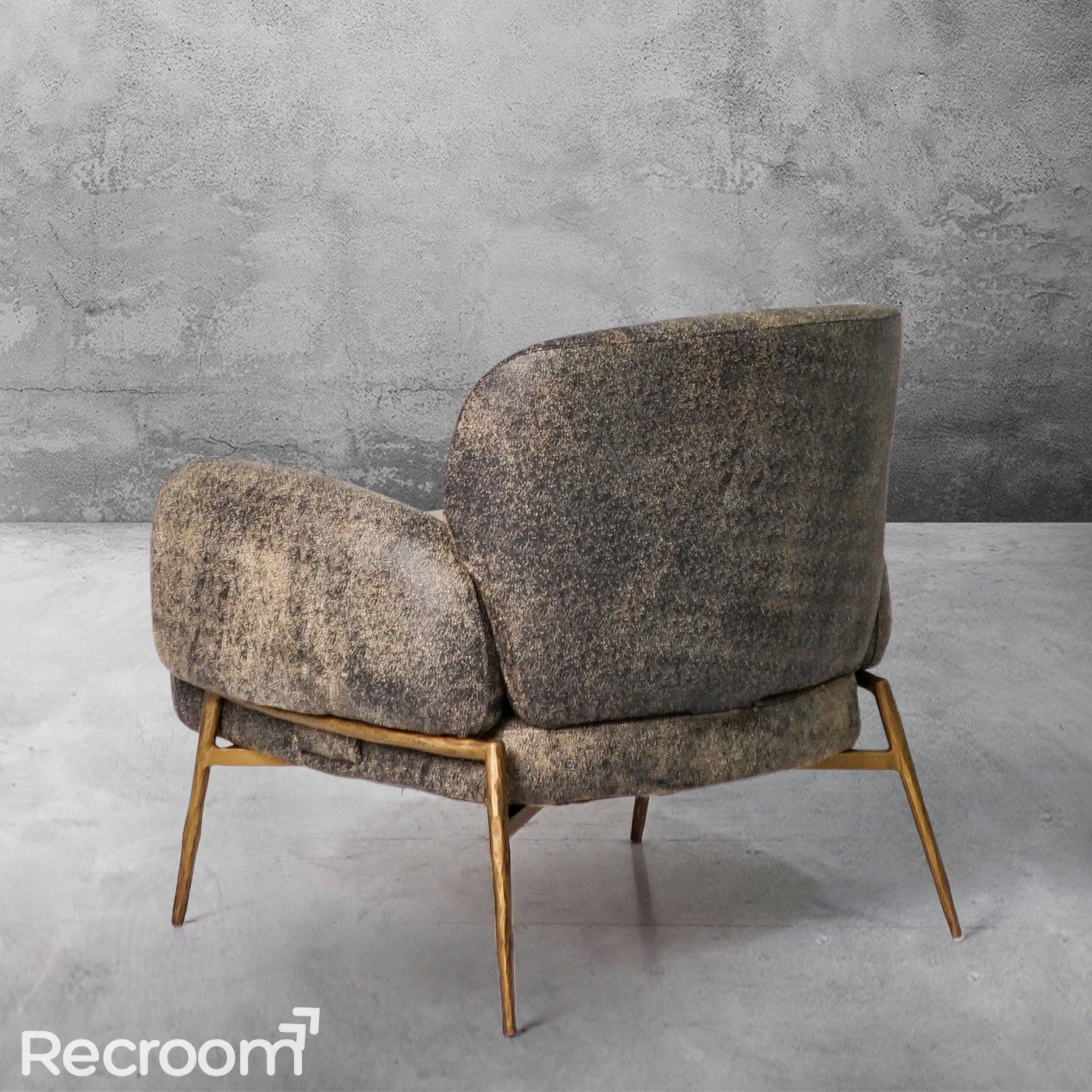 Thaddeo Vintage Pearl Grain Cowhide Lounge Chair