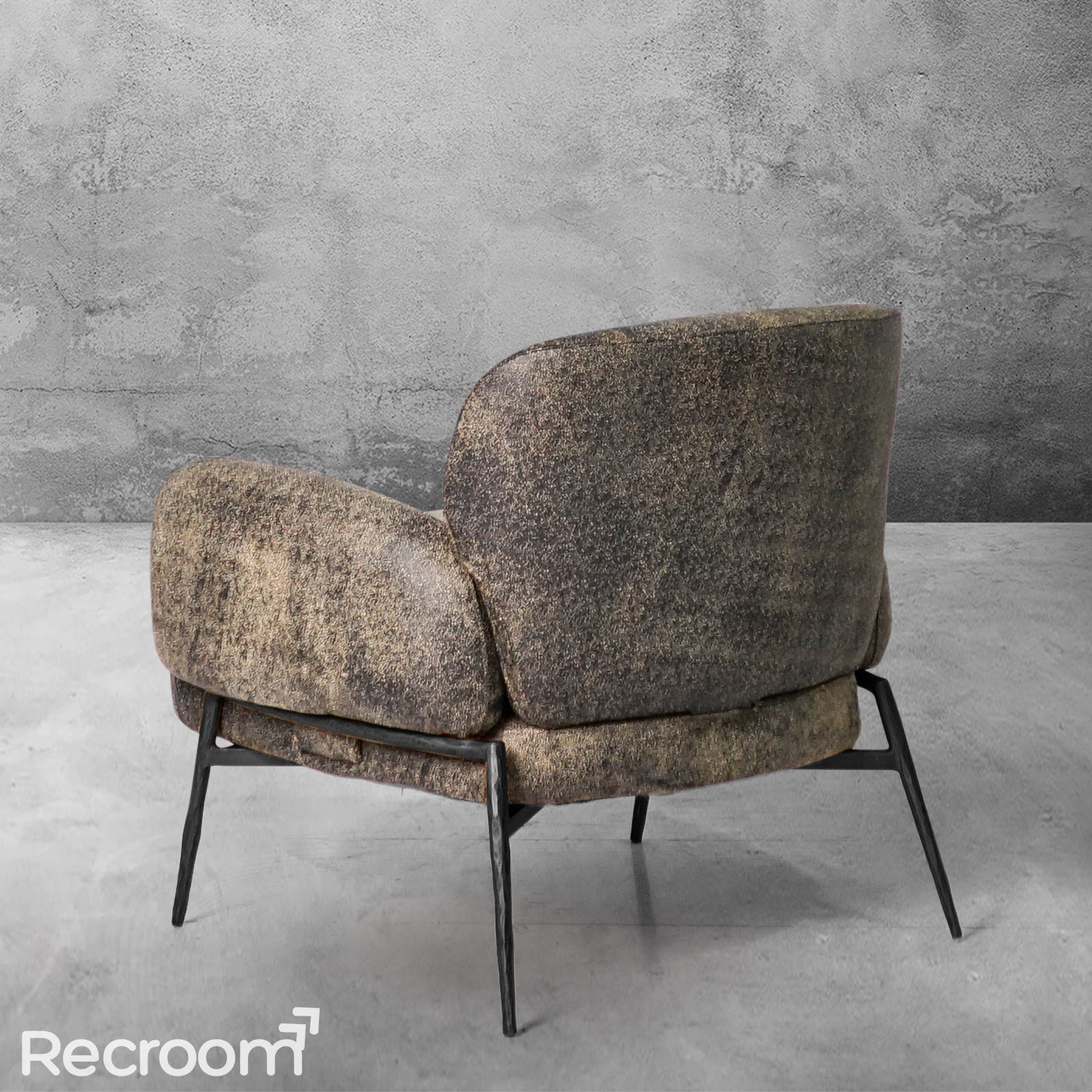 Thaddeo Vintage Pearl Grain Cowhide Lounge Chair