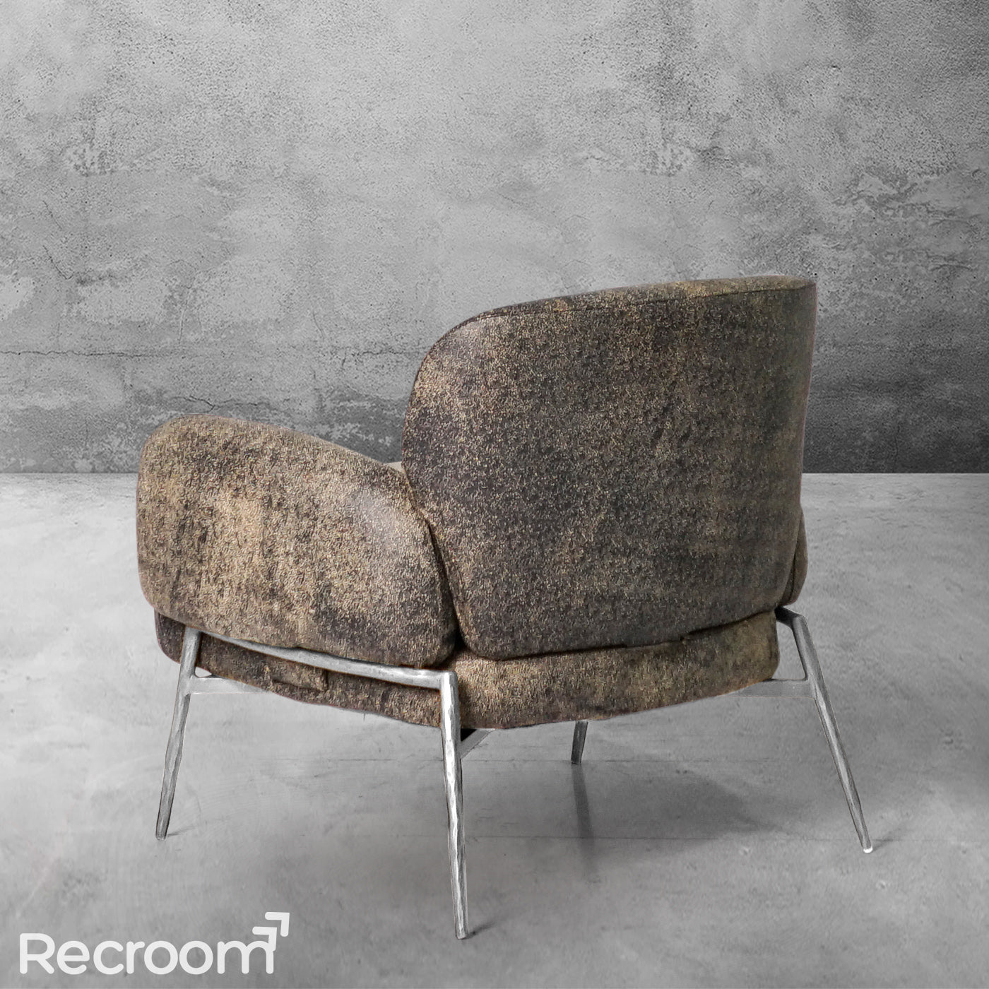 Thaddeo Vintage Pearl Grain Cowhide Lounge Chair