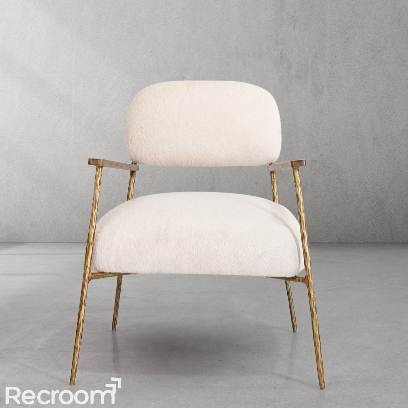 Thaddeo White Pure Wood Handrail Chair