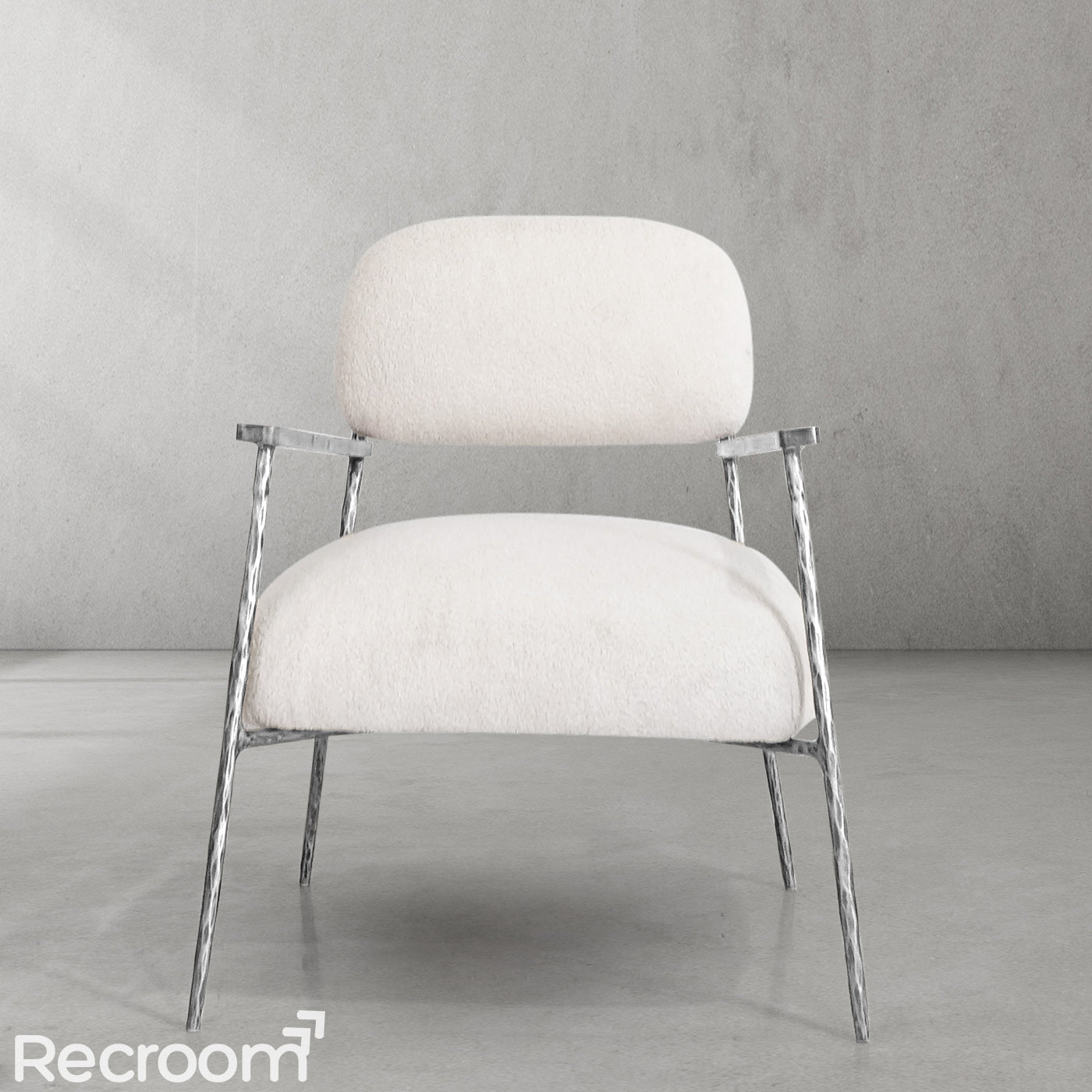 Thaddeo White Pure Wood Handrail Chair