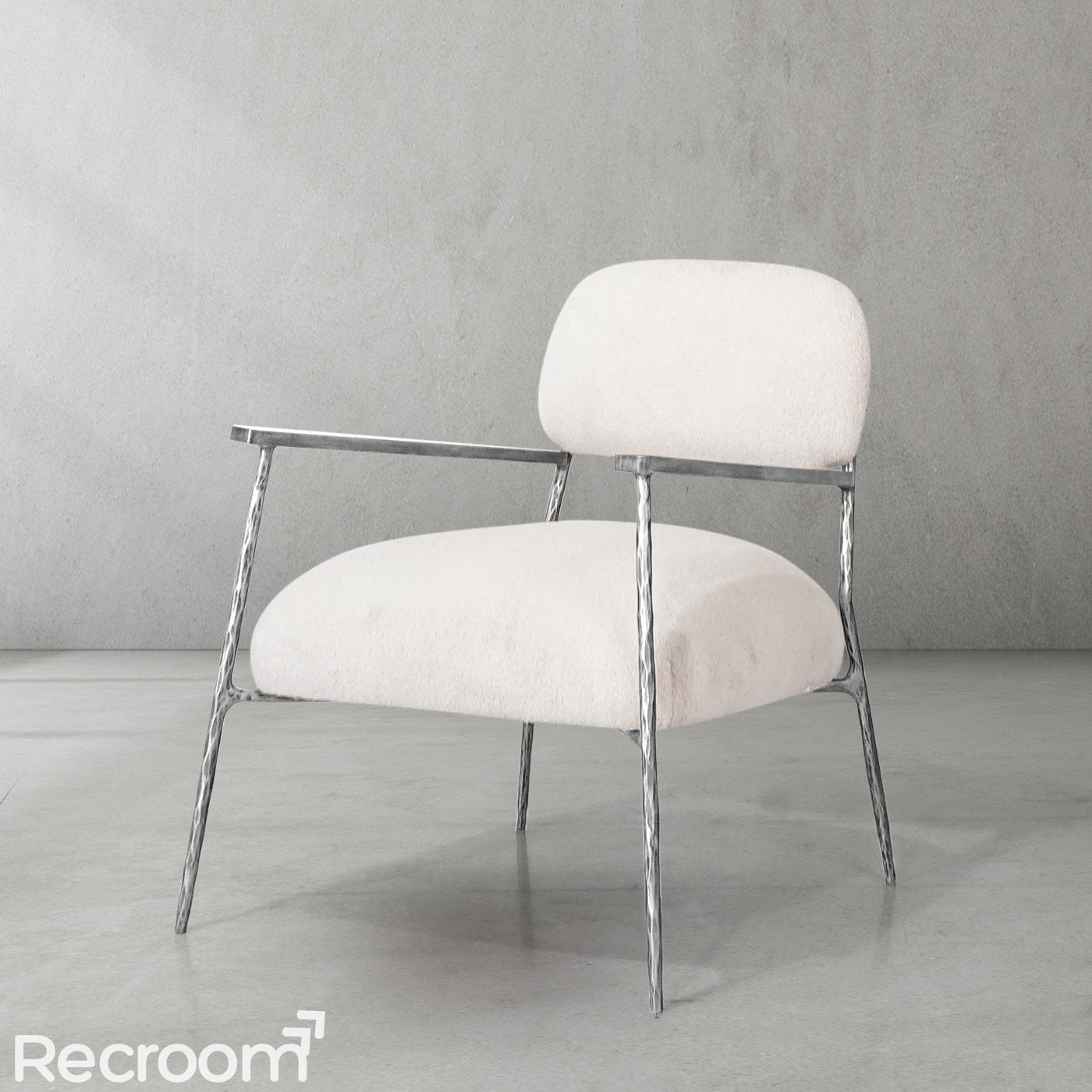 Thaddeo White Pure Wood Handrail Chair