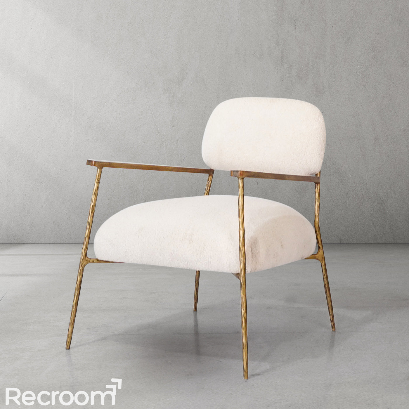 Thaddeo White Pure Wood Handrail Chair