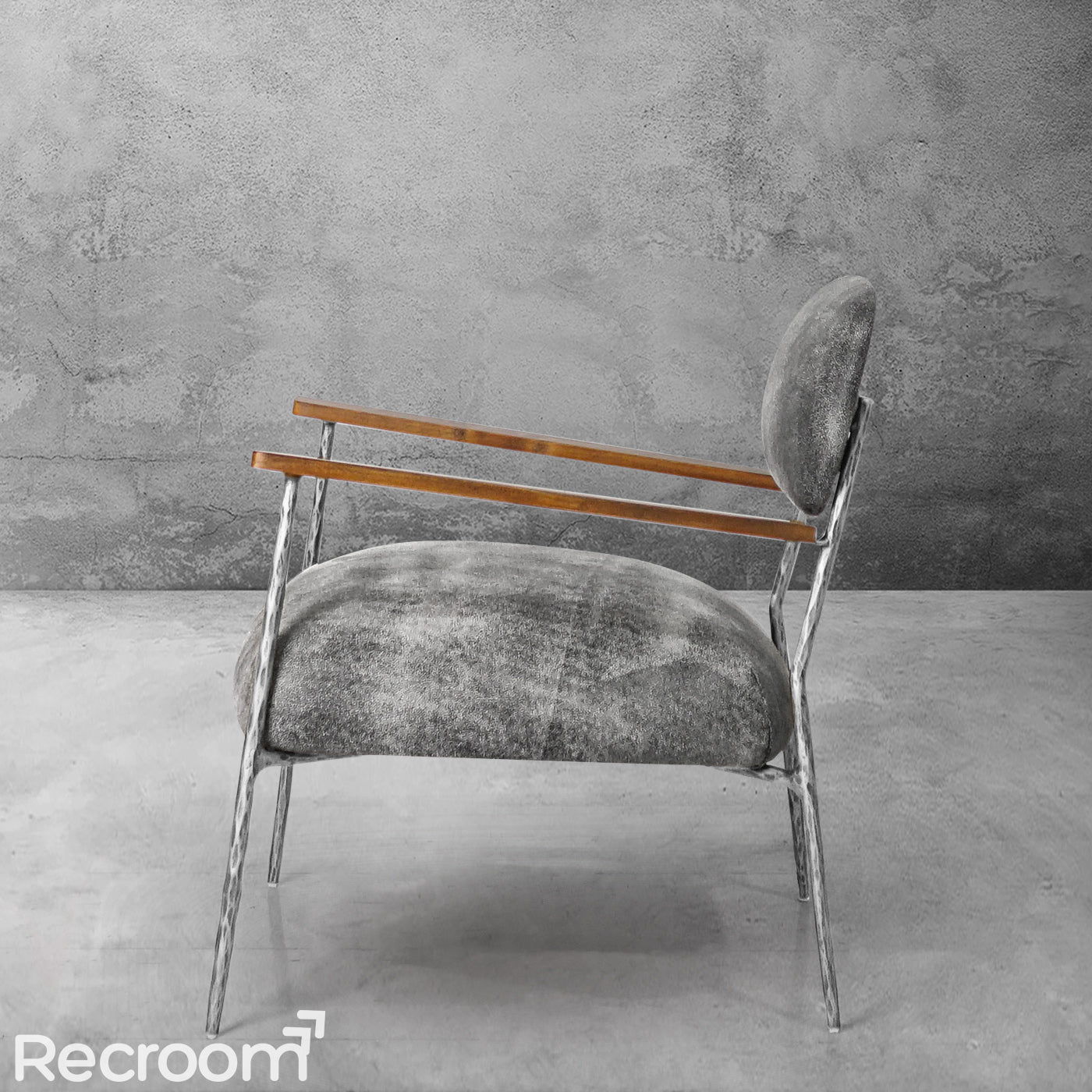 Thaddeo White Pure Wood Handrail Chair