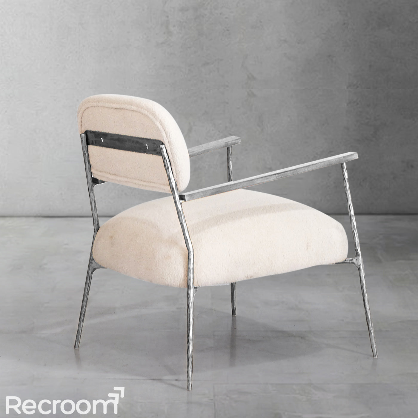 Thaddeo White Pure Wood Handrail Chair