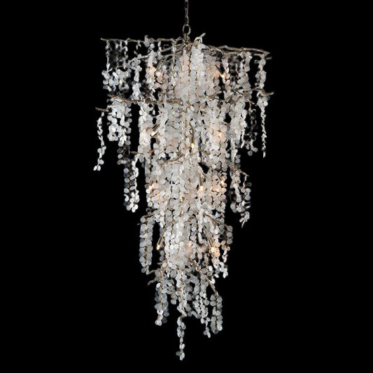 SHIRO BRANCH DRAMATIC GLASS CLUSTER CHANDELIER  56"H