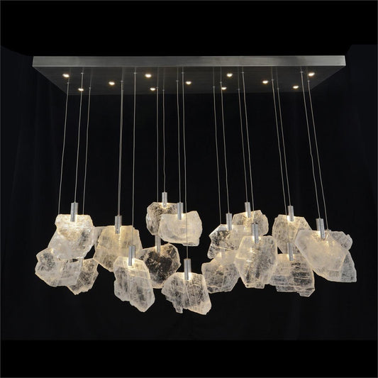 Selenite Pane Horizontal Chandelier 57"W