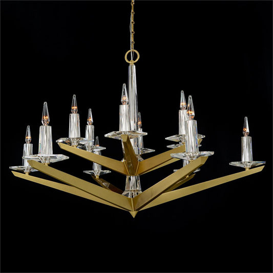 Antares Natural Brass Chandelier 48"D