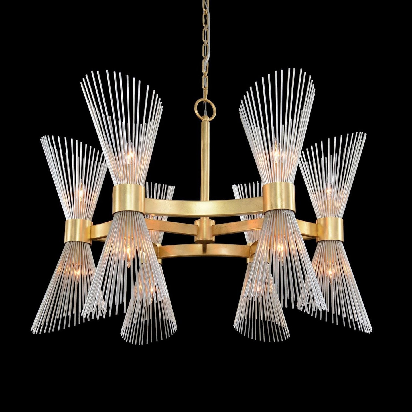 Bonheur Twelve-Light Glass Chandelier