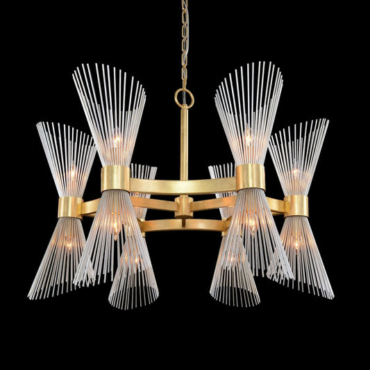 Bonheur Twelve-Light Glass Chandelier