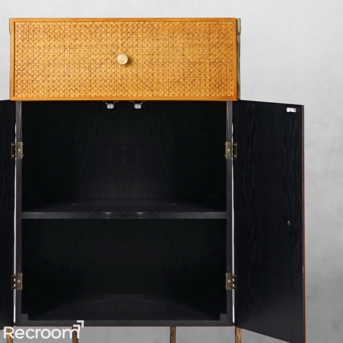 Thaddeo Frame Rattan Cabinet