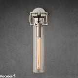 Machenist Glass Cylinder Sconce 16"