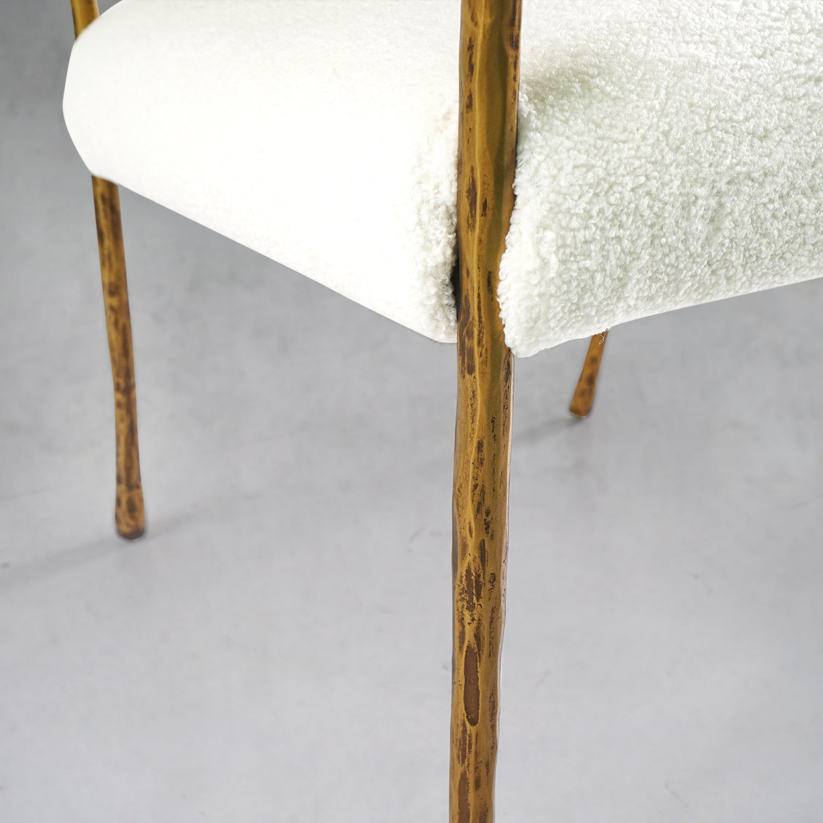 Thaddeo Retro Copper Iron Frame Dining Chair