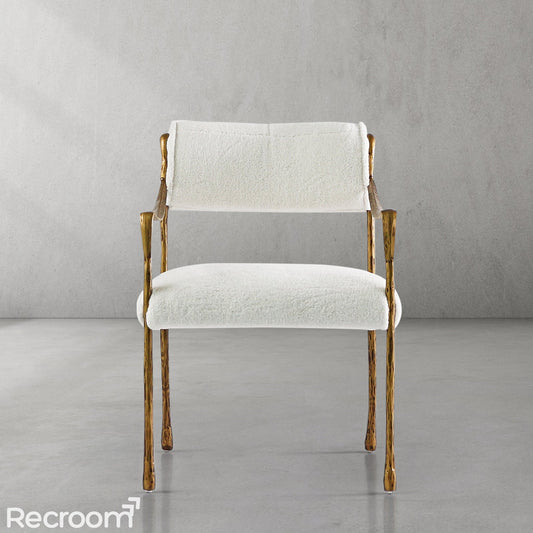 Thaddeo Retro Copper Iron Frame Dining Chair