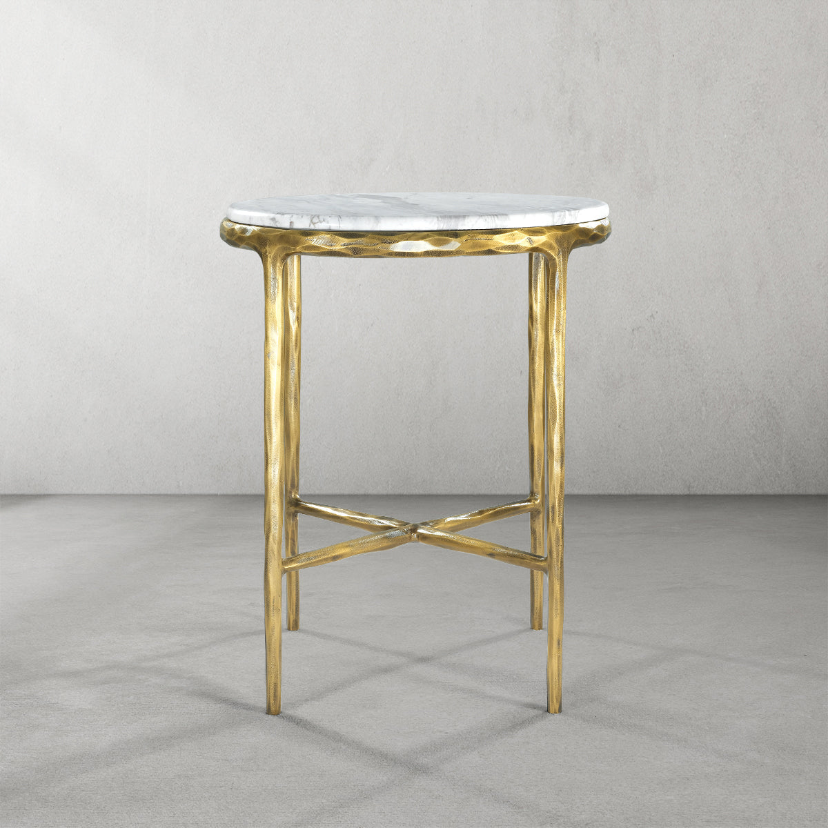 Thaddeo Marble Round Side Table