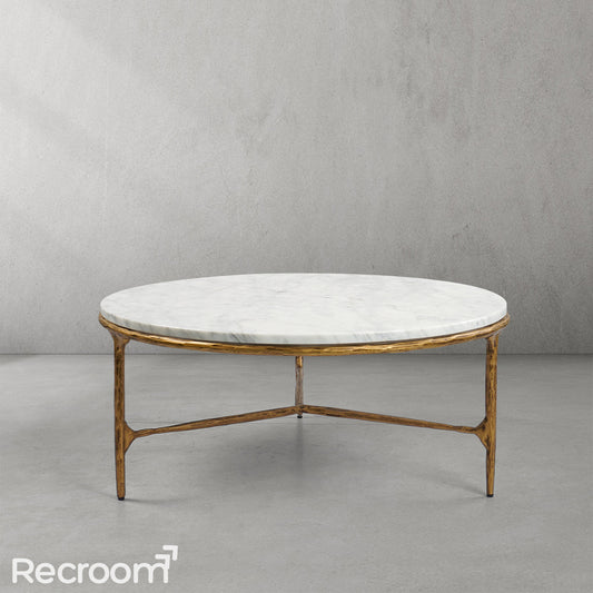 Thaddeo Marble Round Coffee Table 3 Legs