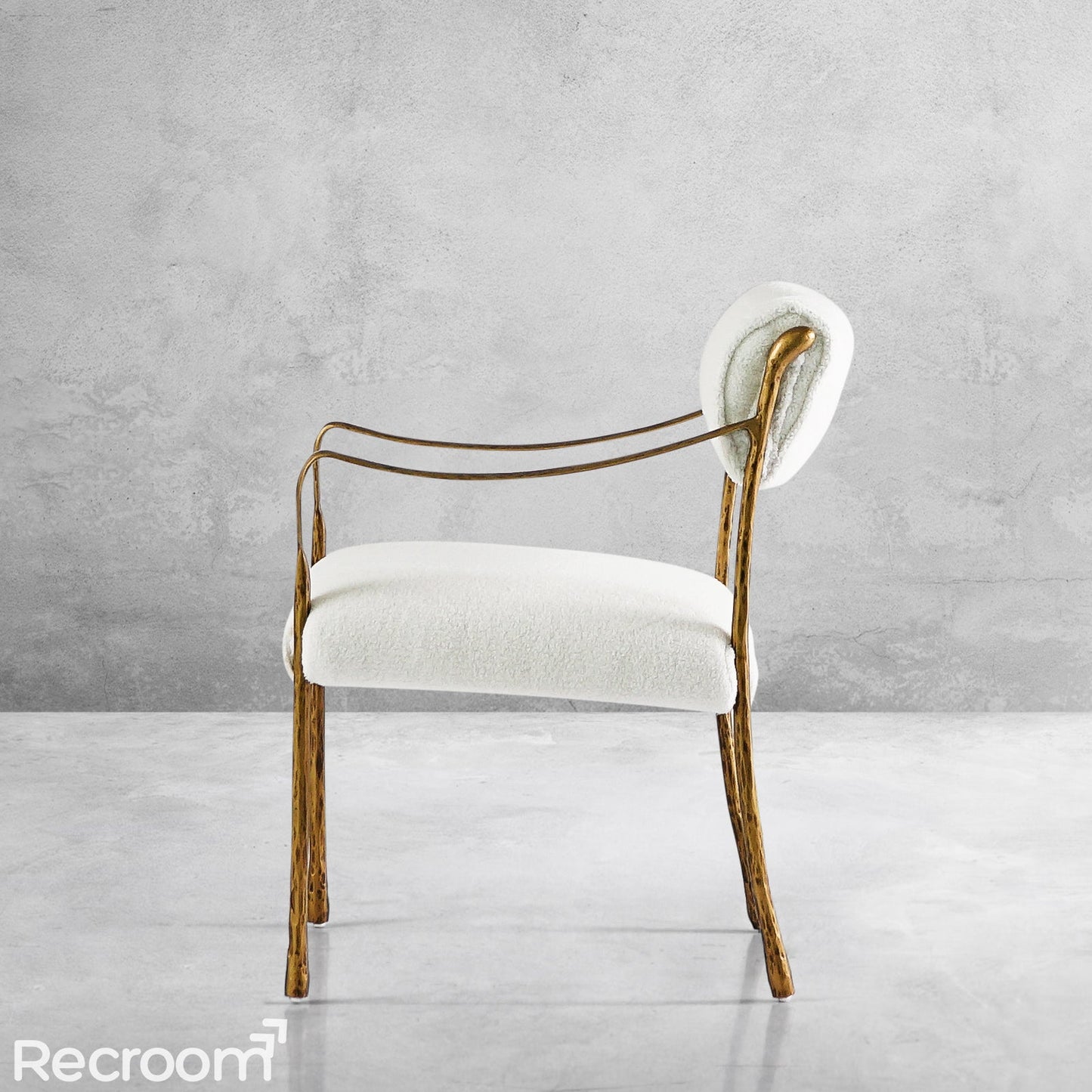 Thaddeo Retro Copper Iron Frame Dining Chair