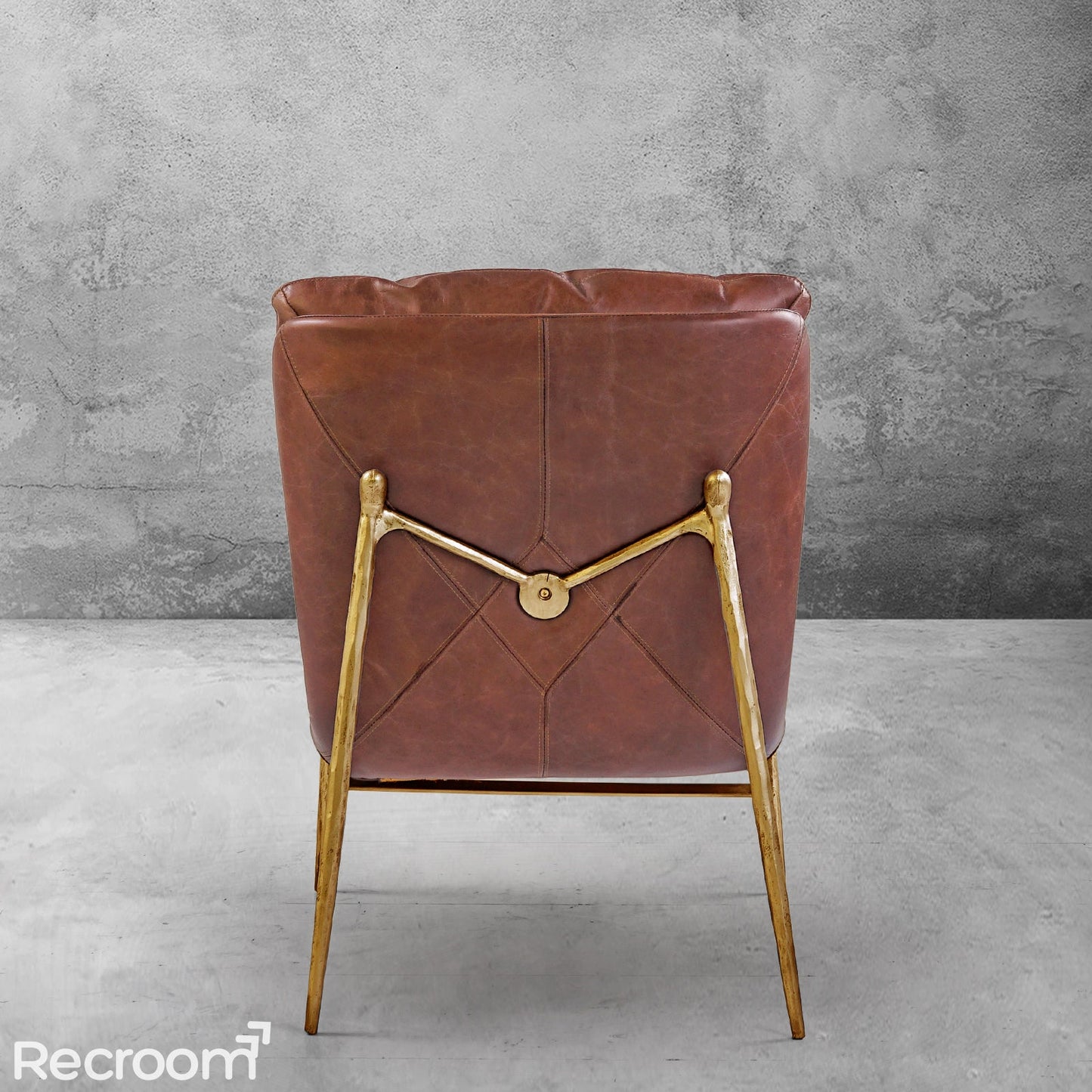 Thaddeo Vintage Leather Armrest Lounge Chair