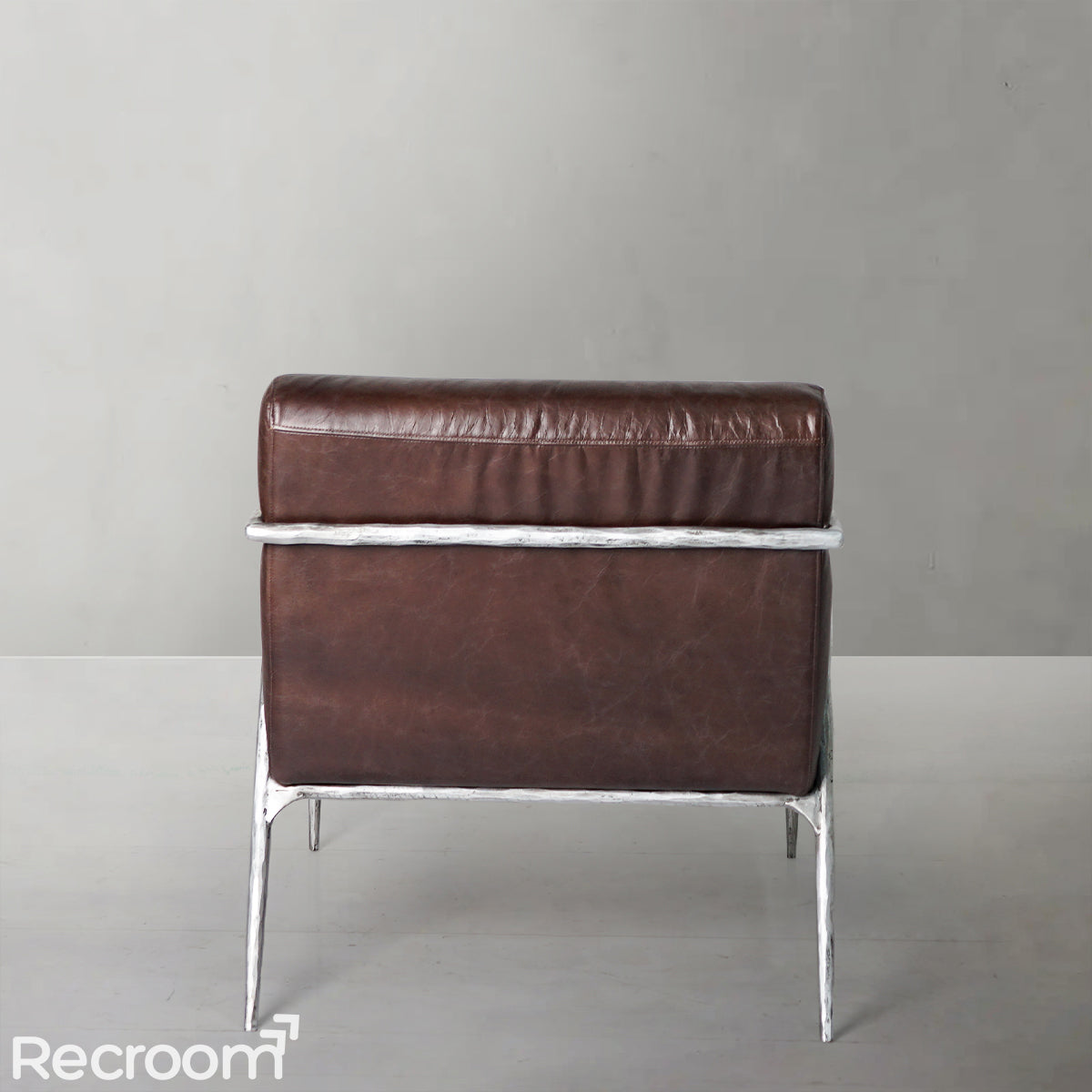 Thaddeo Retro Silver Iron Frame Track Armchair