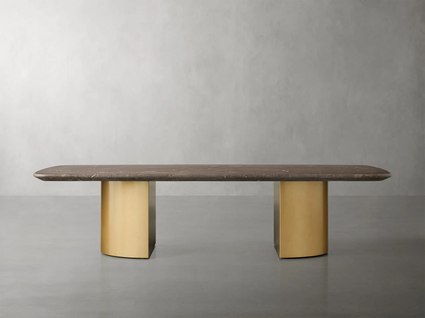 San Germani 72" Stone Coffee Table with Dauphine Base in Espresso