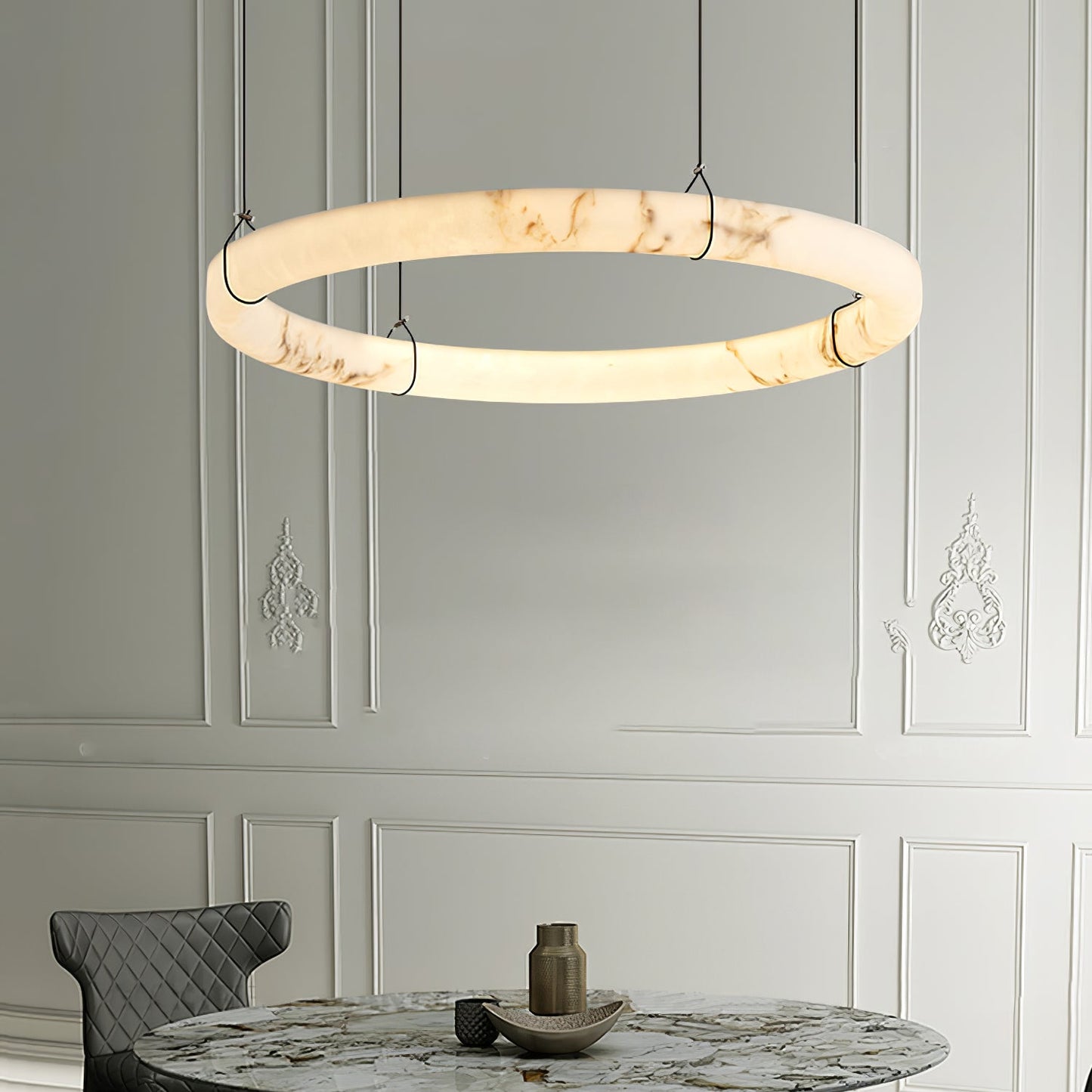 Alabaster Ring Pendant Lamp
