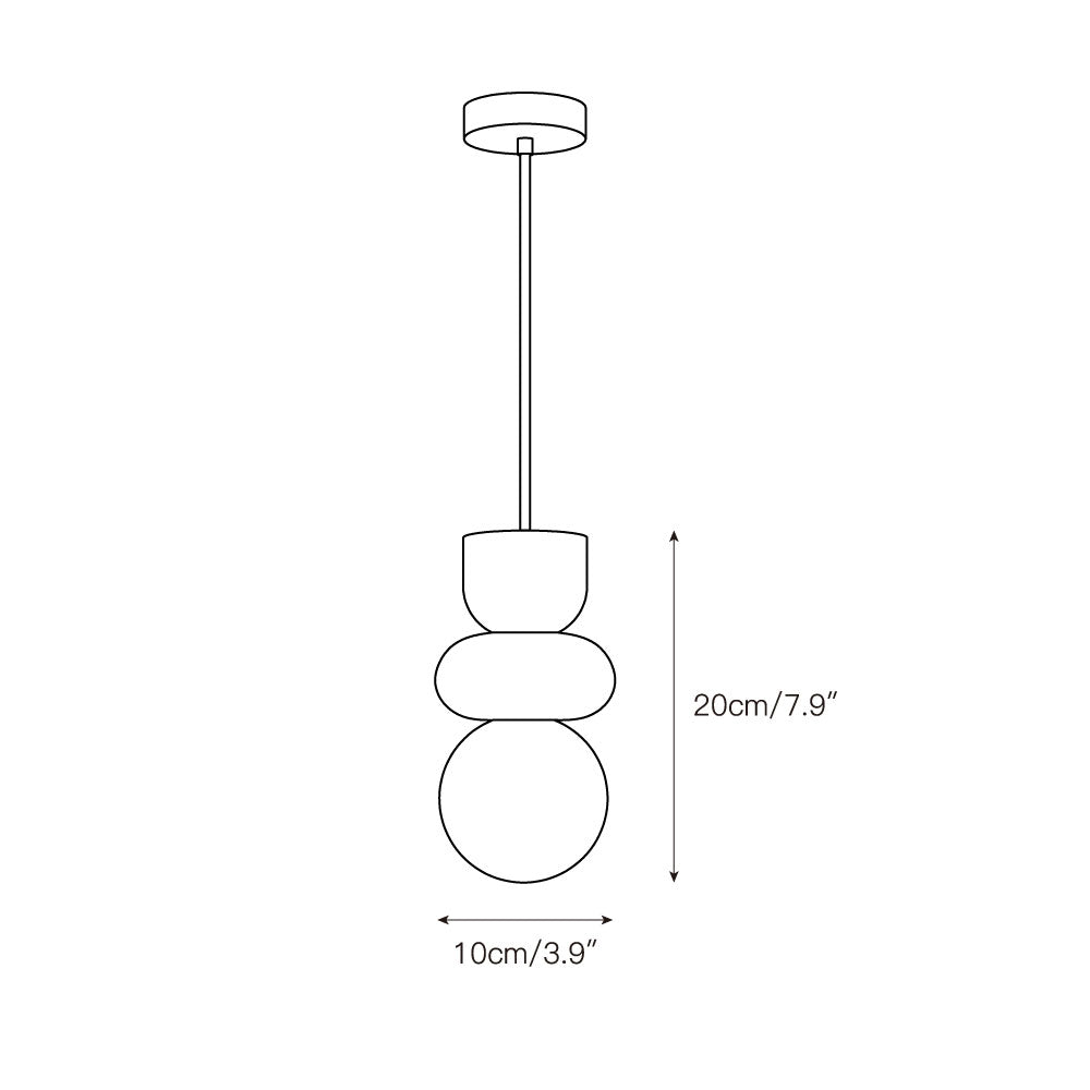 Alabaster Totem Pendant Lamp